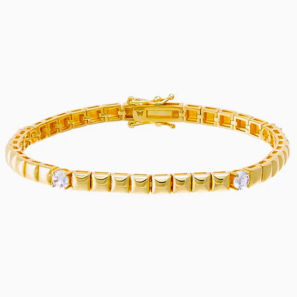 CL Accented Tennis Bracelet